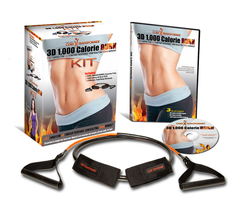 Ab core total body build and burn workout video DVDs and speciality exercise resistance tubing rubber bands for the perfect home gym, travel or addition to your fitness toolbox.