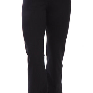 Black-High Waisted-Workout Yoga Pants-front image
