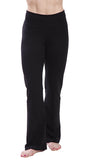 Black-High Waisted-Bootcut-Workout Yoga Pants-front image