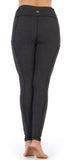 Dark Heather Charcoal-Women's Full Length Pocket Compression Leggings High Waist-back