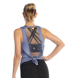 Chambray-Get Shredded Laser Cut Tank-Back Image