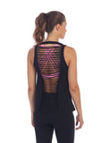 Get Shredded Laser Cut Open Back Tank Top-black-back-image
