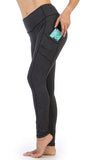 Heather Dark Gray-Side Pocket Ankle Length Legging-side view