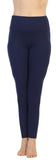 Navy-High Waist-Compression Full Length Pocket Leggings-front image