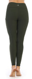 Olive-Compression-Full Length Leggings-back image