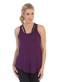 Plum-Get Shredded Workout Tank Top-front image flowy