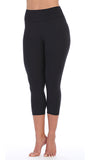 Women's High Waist Three-Fourth Compression Leggings-back image