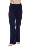 Women's Navy High Waist Comfortable Bootcut Yoga Pants-front image