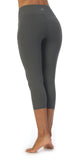 Gray-High Rise-3-4 Length Leggings-back