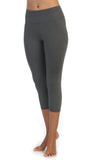 Womens-High-Waist-Three-Fourth-Compression-Leggings-gray-front-image