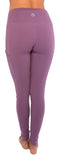 American Fitness Couture Full Length Pocket Leggings back view in purple