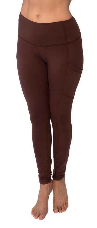 Colored Ankle Length Leggings with pockets-American-Fitness-Couture