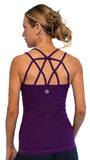 attice Back Bra Top-Plum-Front Image