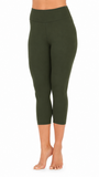 American Fitness Couture Women's Luxury High Waist 3/4 Length (Capri) Leggings