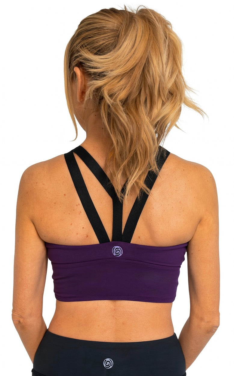 American Fitness Couture Women's Medium Support Strappy Back Sports Bra