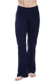 Navy-Bootleg Yoga Pants-front image