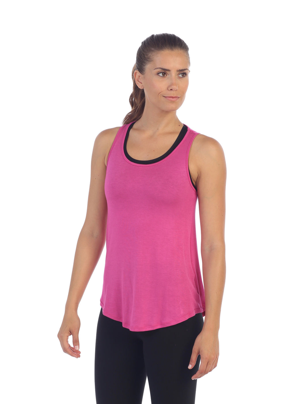 Fuchsia, Get Shredded Back Workout Tank Top, American Fitness Couture, front image